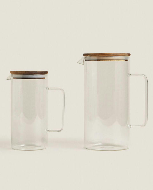 BOROSILICATE GLASS JUG WITH LID