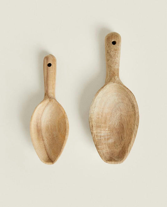 WOODEN SCOOPS (PACK OF 2)