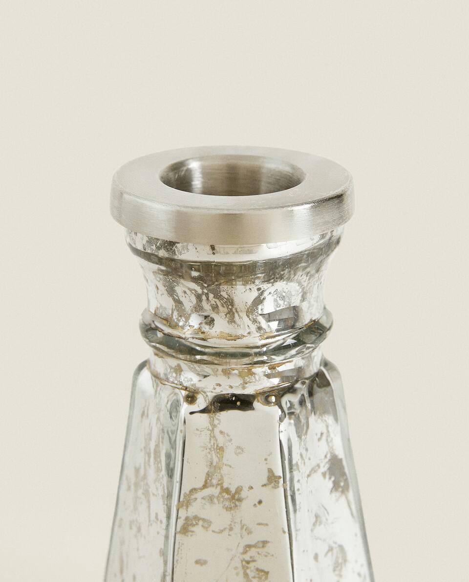 GEOMETRISCHER GLAS-WEIHNACHTSKERZENSTOCK