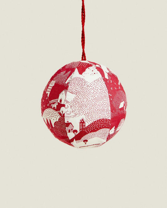 CHRISTMAS PATCHWORK BAUBLE DECORATION