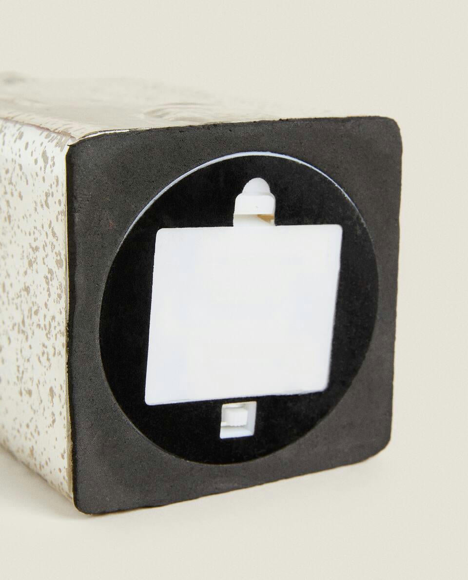 MERCURISED GLASS CHRISTMAS LED LIGHT HOUSE