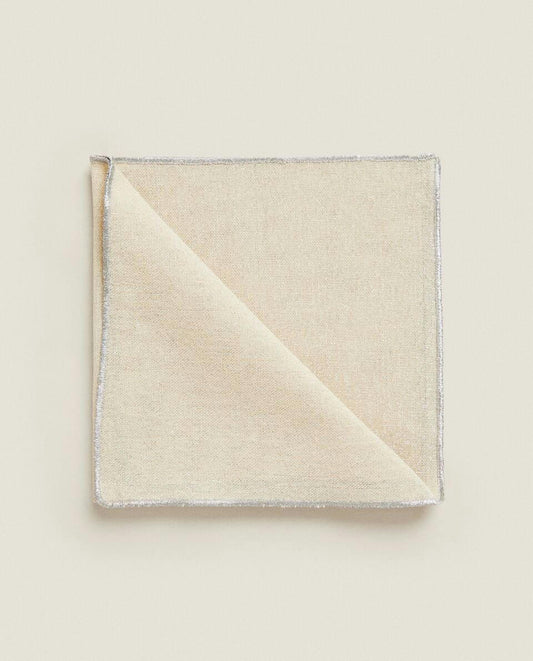 PACKUNG GLITZERNDER BAUMWOLL-WEIHNACHTSSERVIETTEN (2ER-PACK)