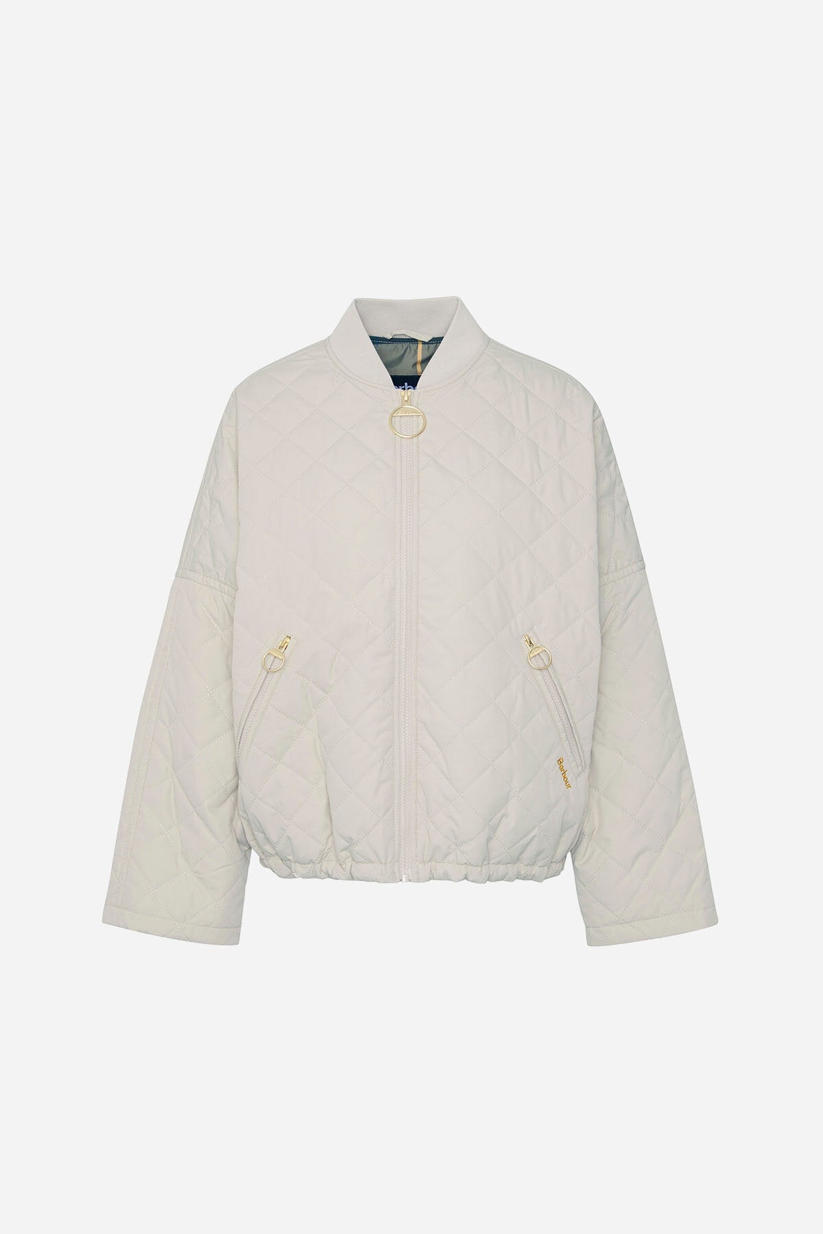 Emlyn Quilted Bomber Jacket - LIGHT SAND/ANCIENT