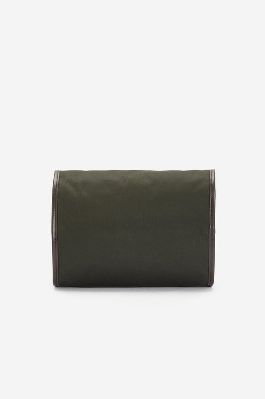 Wax Hanging Washbag - OLIVE