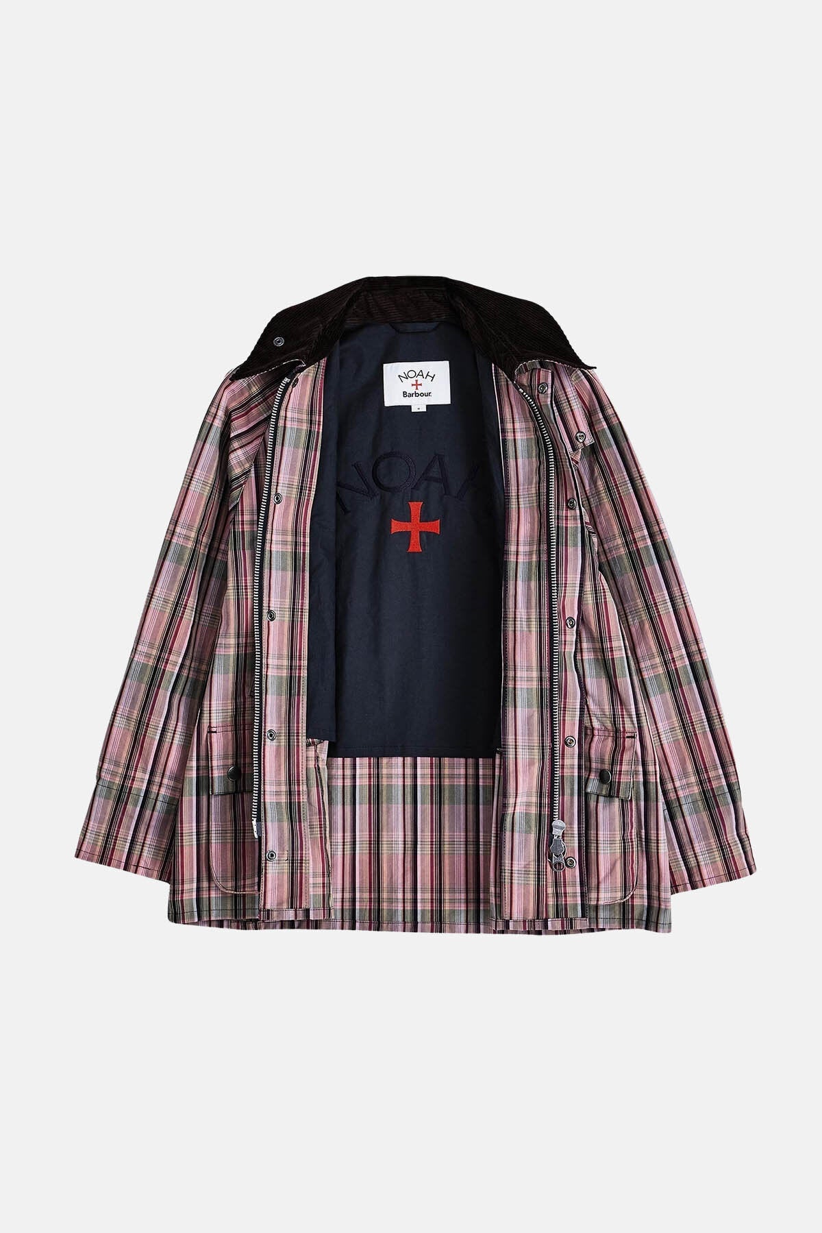 Madras Bedale Casual Jacket - NOAH MADRAS PINK