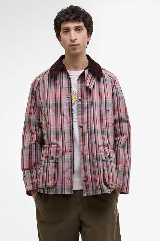 Madras Bedale Casual Jacket - NOAH MADRAS PINK