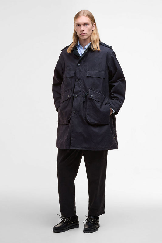 Sunshine Oversized Bedale Casual Field Coat - DARK INDIGO