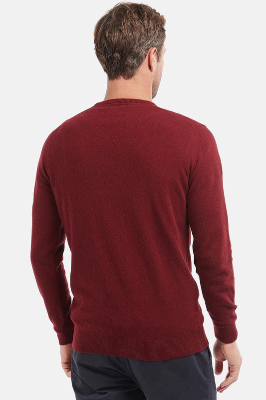 Crew Neck Wool Sweater - RUBY