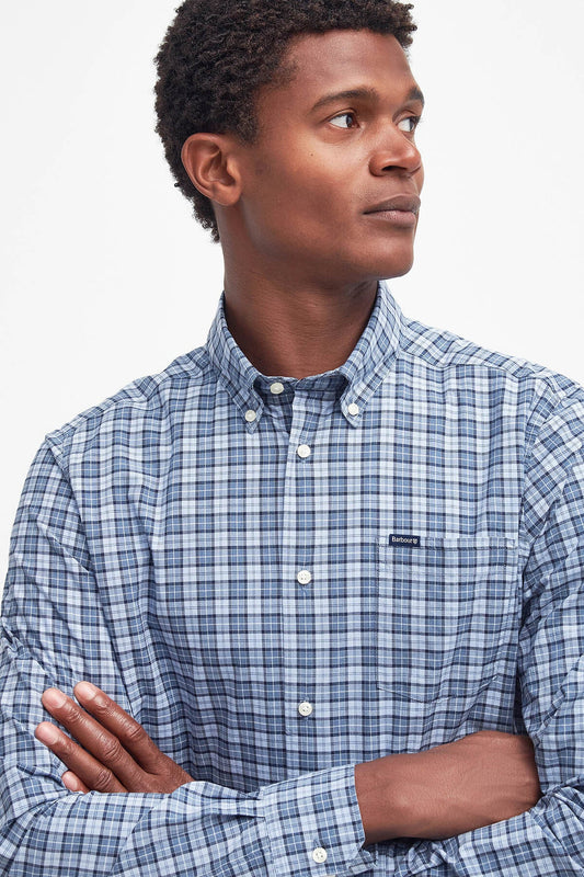 Lomond Tailored Long-Sleeved Shirt - BERWICK BLUE TARTAN