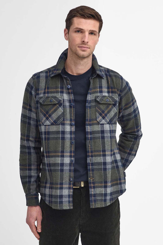 Snowcap Tailored Long-Sleeved Shirt - OLIVE MARL