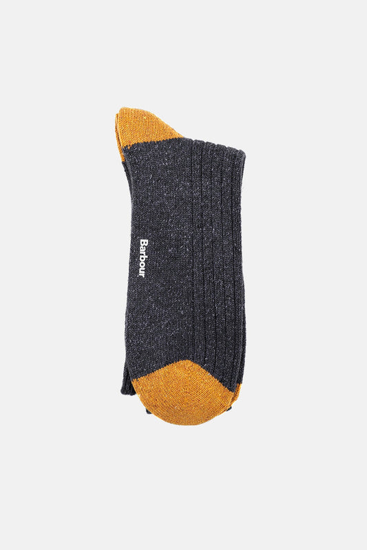 Cotton Socks - CHARCOAL/OCHRE