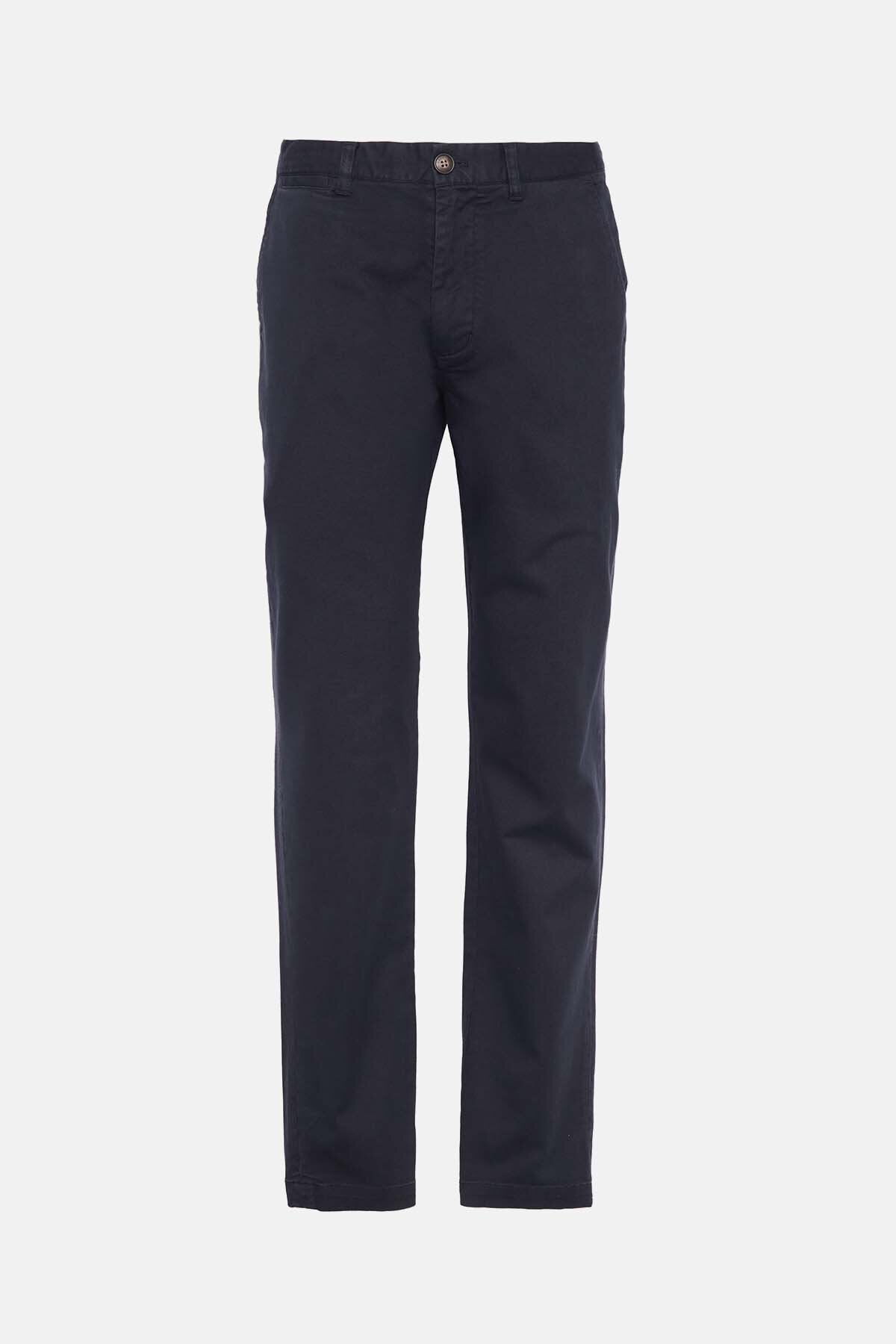 Washed Stretch Tailored Trousers - DARK NAVY