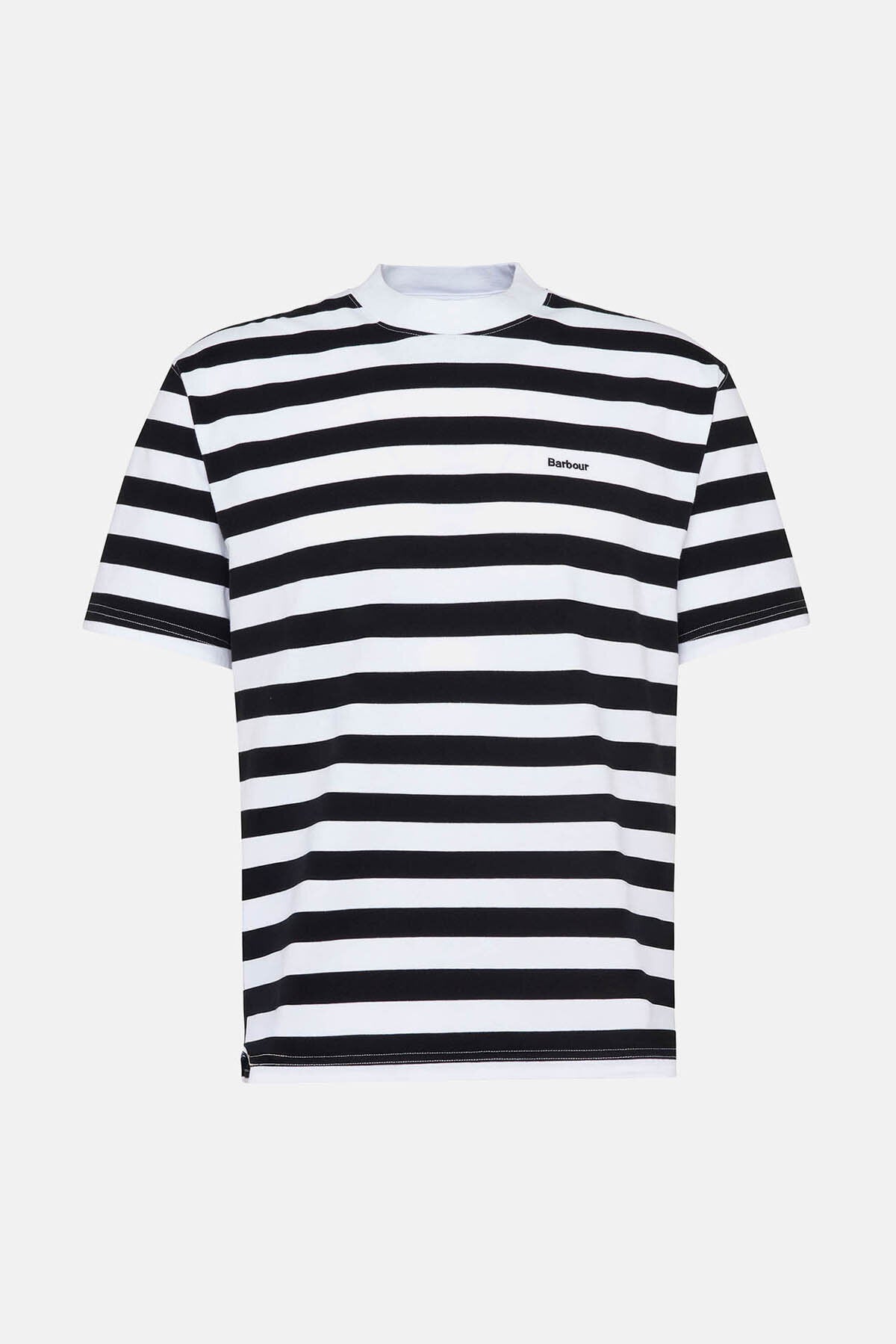 Saltford Striped Oversized T-Shirt - BLACK