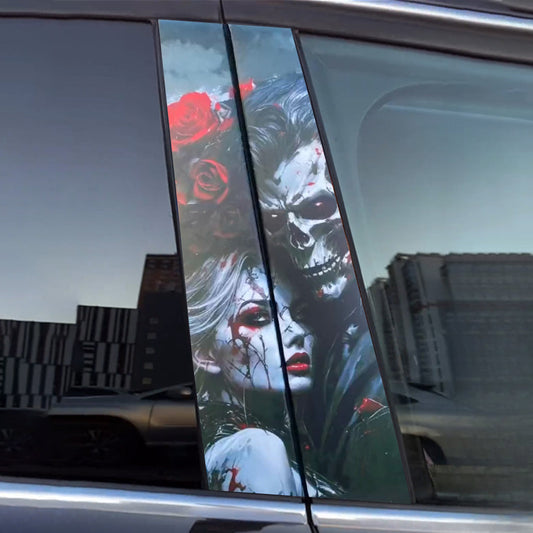 Autoaufkleber mit Zuckerschädel