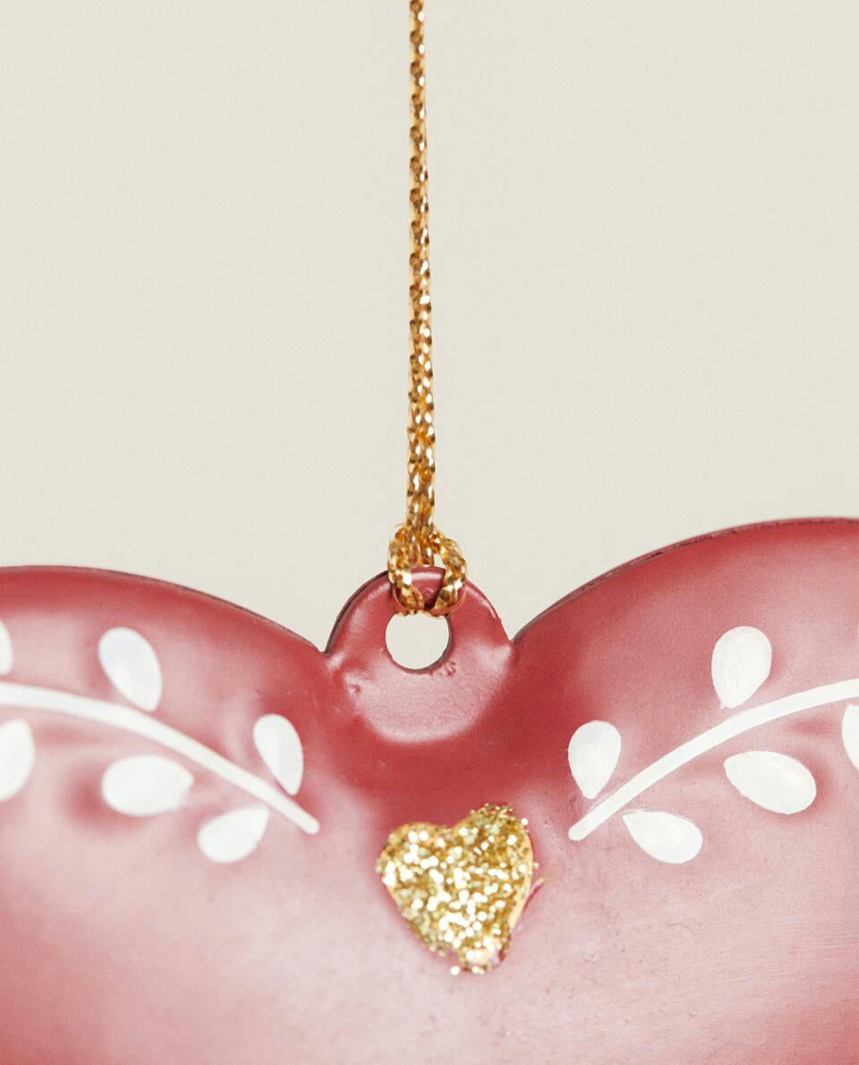 METAL CHRISTMAS HEART DECORATION