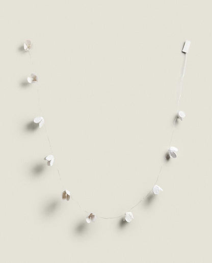 PAPIER-MCH FLORAL CHRISTMAS LIGHT GARLAND