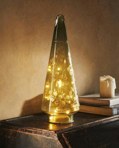 Weihnachtsbaumdekoration aus Glas mit LED-Beleuchtung 