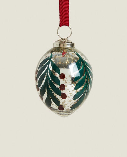 MERCURISED GLASS FLOWER CHRISTMAS DECORATION