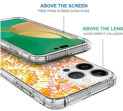 Retro Gold Sun Phone Case for iPhone Series