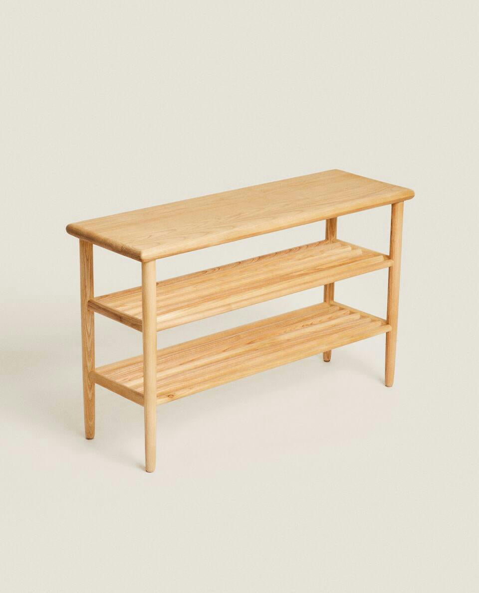 Schuhregal aus Eschenholz 