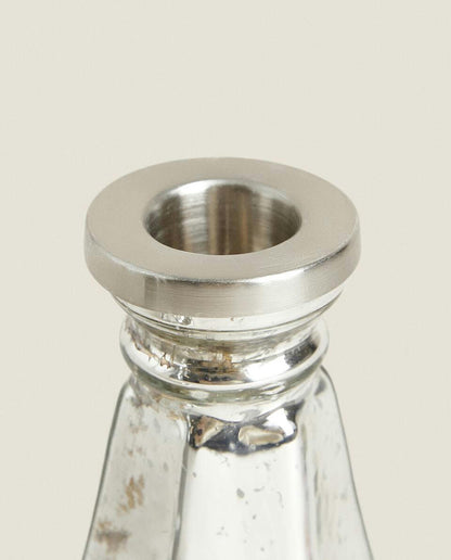 GEOMETRISCHER GLAS-WEIHNACHTSKERZENSTOCK 