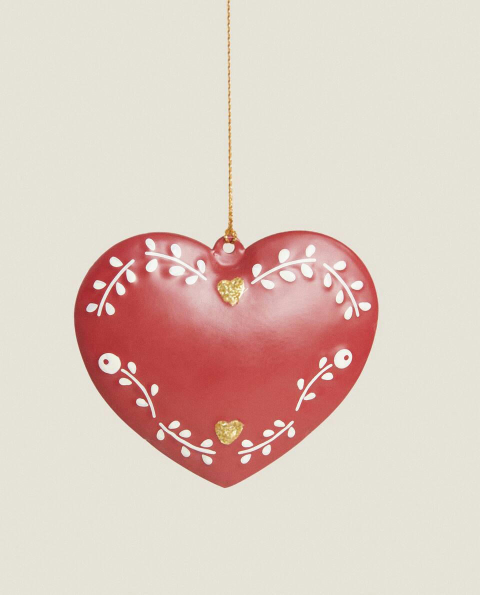 METAL CHRISTMAS HEART DECORATION
