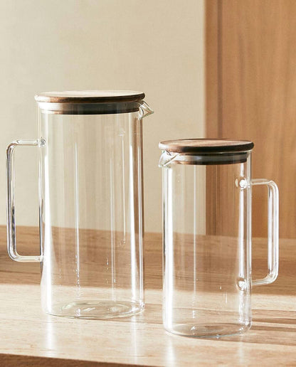 BOROSILICATE GLASS JUG WITH LID