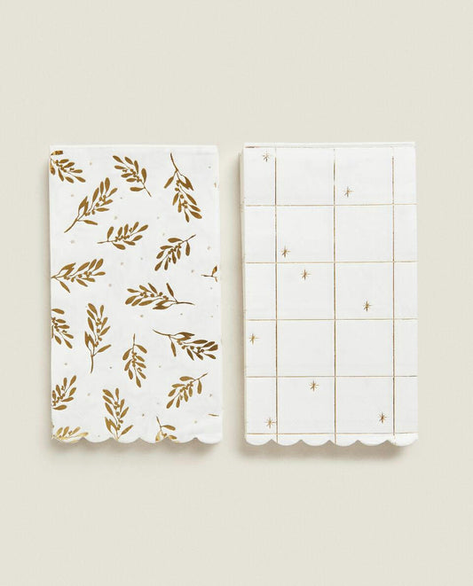 Papierservietten mit Weihnachtszweigmotiv (30er-Packung) 