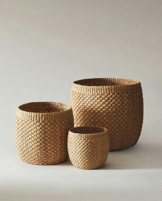 GESTREIFTER RUNDKORB 