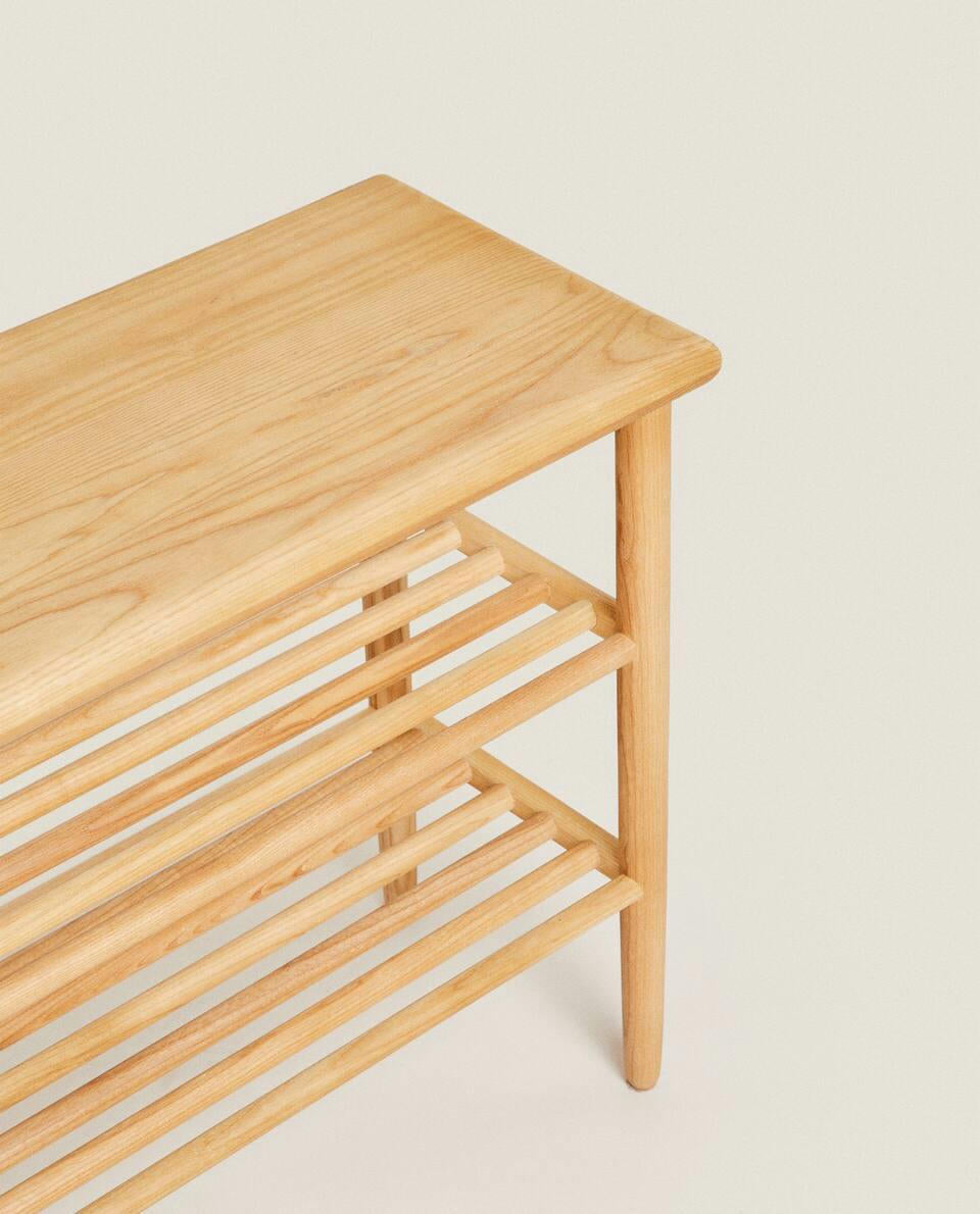 Schuhregal aus Eschenholz 