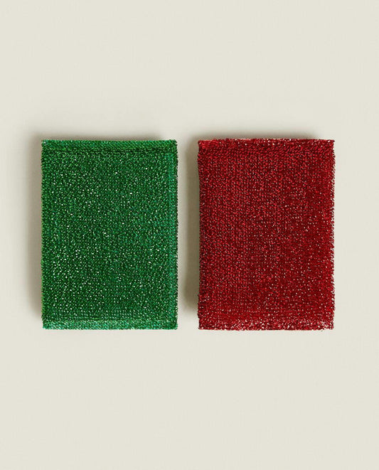 PACK OF CHRISTMAS SCOURERS (PACK OF 2)