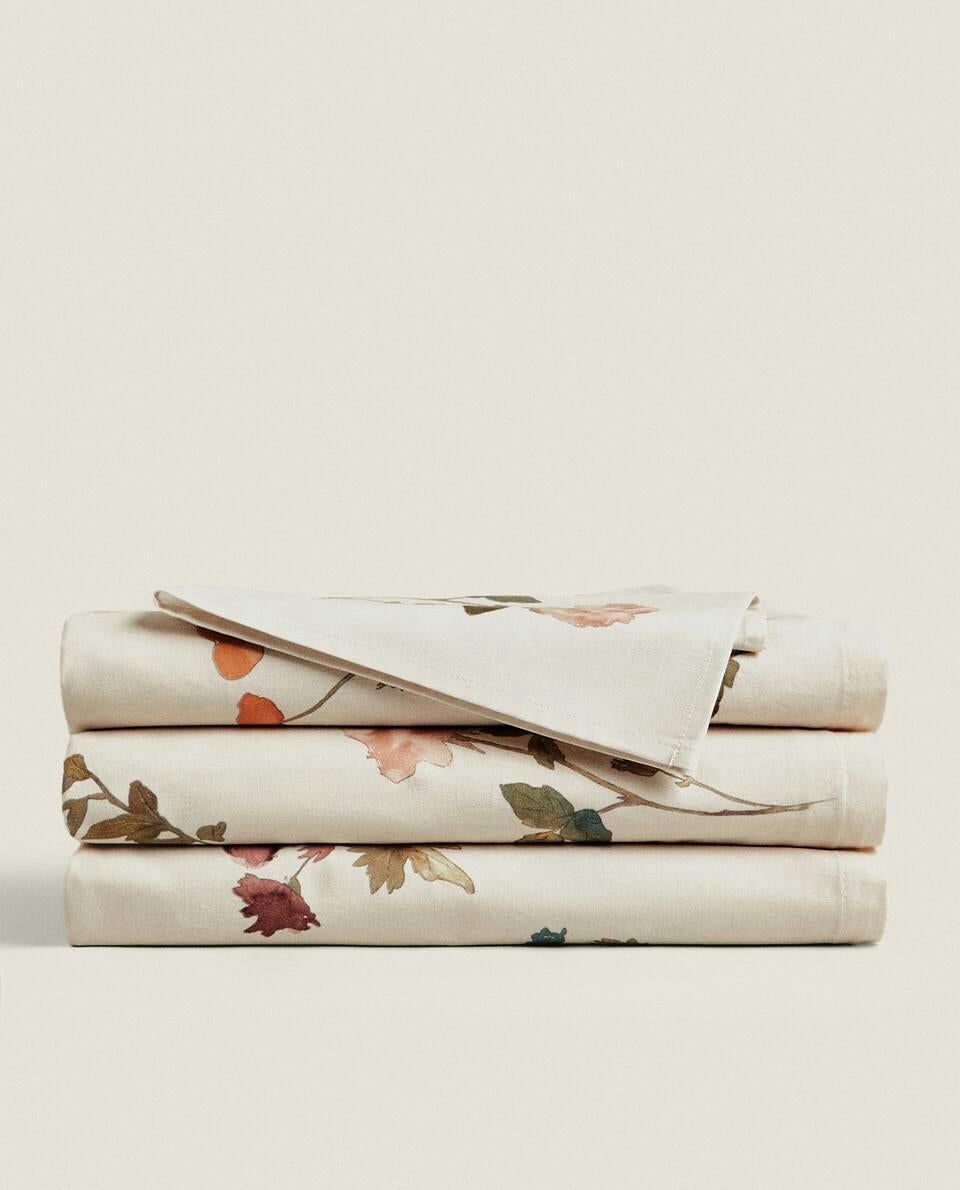 FLORAL PRINT COTTON TABLECLOTH