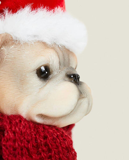 BULLDOG RESIN CHRISTMAS DECORATION