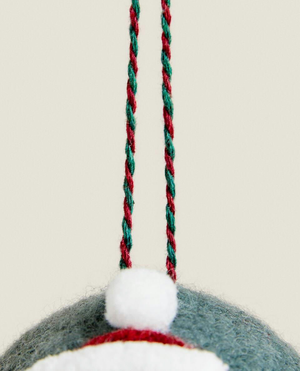 FELT BUNNY BAUBLE CHRISTMAS DECORATION
