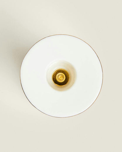 GEOMETRIC PORCELAIN CHRISTMAS CANDLESTICK