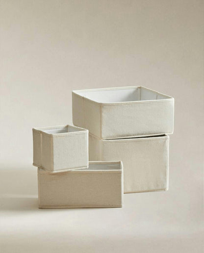 FOLDABLE COTTON STORAGE BOX