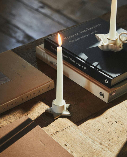 SMALL CHRISTMAS STAR CANDLESTICK WITH RIM
