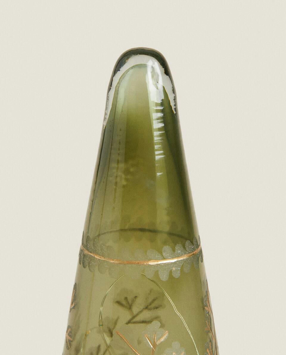 Weihnachtsbaumdekoration aus Glas mit LED-Beleuchtung 