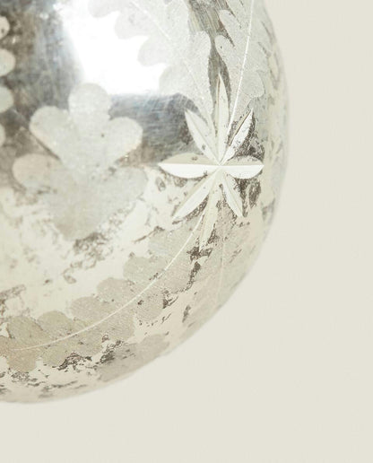 MERCURISED GLASS CHRISTMAS BAUBLE DECORATION