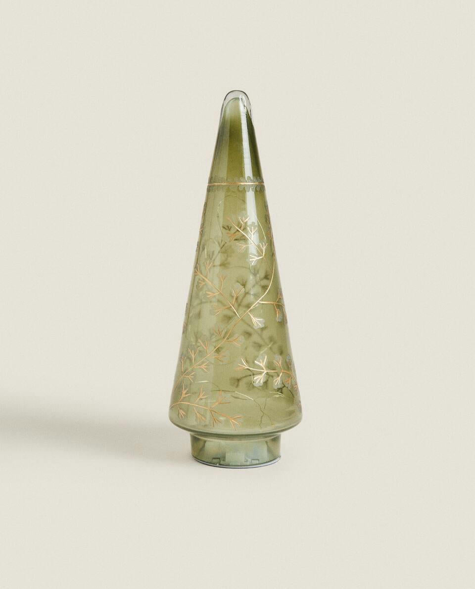 Weihnachtsbaumdekoration aus Glas mit LED-Beleuchtung 