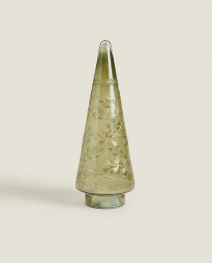 Weihnachtsbaumdekoration aus Glas mit LED-Beleuchtung 