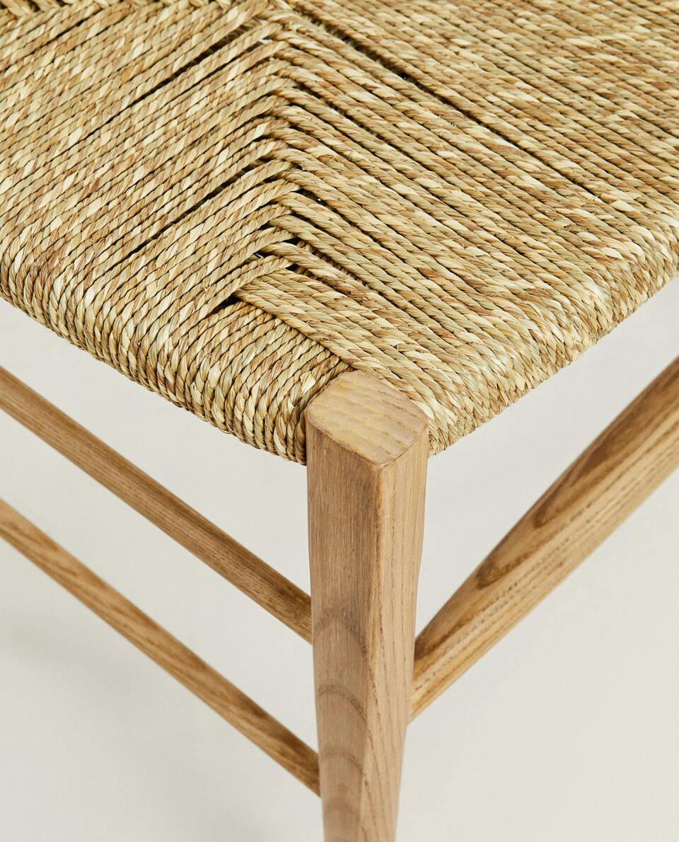 Bank aus Esche und Seegras 