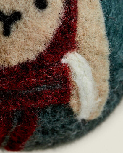 FELT BUNNY BAUBLE CHRISTMAS DECORATION