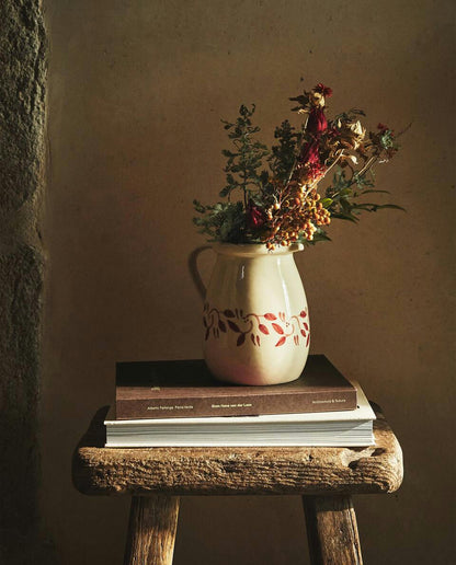 PAINTED CERAMIC CHRISTMAS JUG