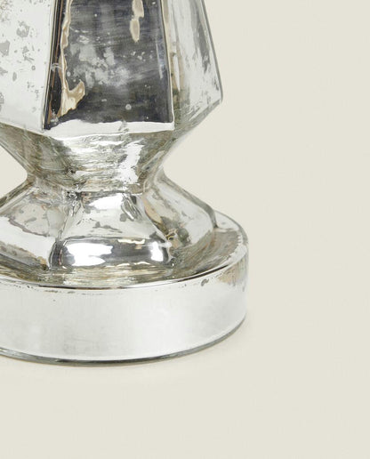 GEOMETRISCHER GLAS-WEIHNACHTSKERZENSTOCK 