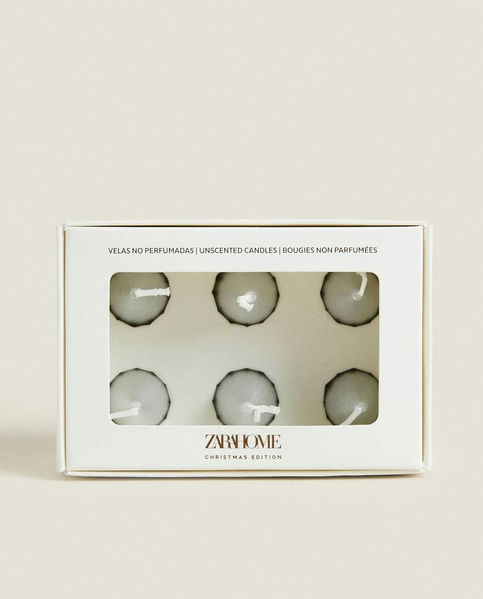 PACK OF DECORATIVE CHRISTMAS CONE CANDLES (PACK OF 6)