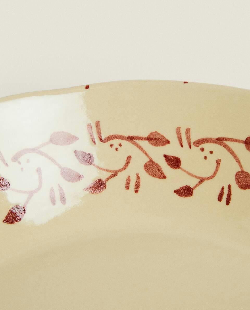 PAINTED CERAMIC CHRISTMAS BOWL