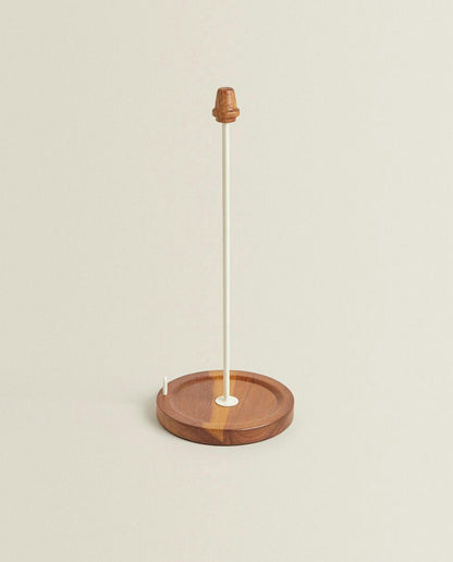 Küchenrollenhalter aus Eisen und Holz 