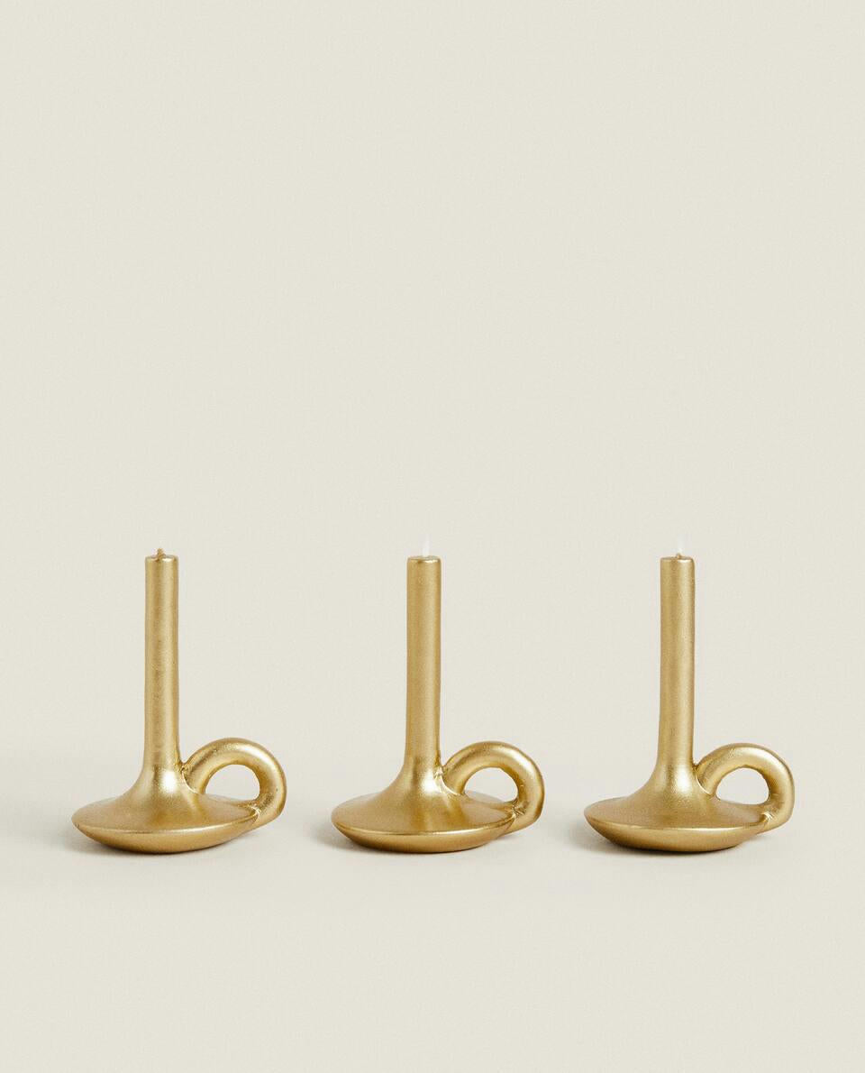 PACKUNG ZYLINDRISCHER WEIHNACHTSKERZEN (3ER-PACK) 