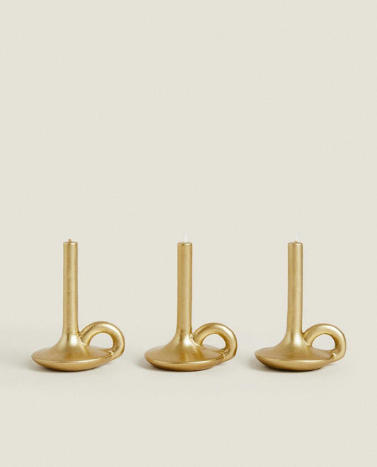 PACKUNG ZYLINDRISCHER WEIHNACHTSKERZEN (3ER-PACK) 